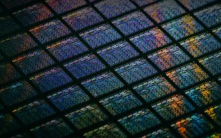 Detail of Silicon Wafer Containing Microchips

