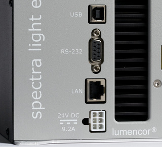 Lumencor's SPECTRA Laser Light Engine,  plug details