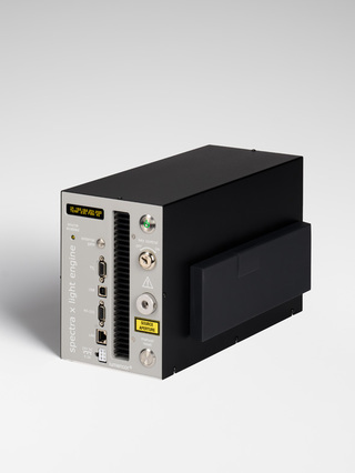 Lumencor's SPECTRAX Light Engine, angled left view
