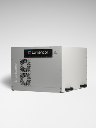 Lumencor's TARGA Scanner, angled left view
