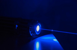 Powerful laser pointer, blue laser capable of burning paper and leaving burns, modern laser technology
